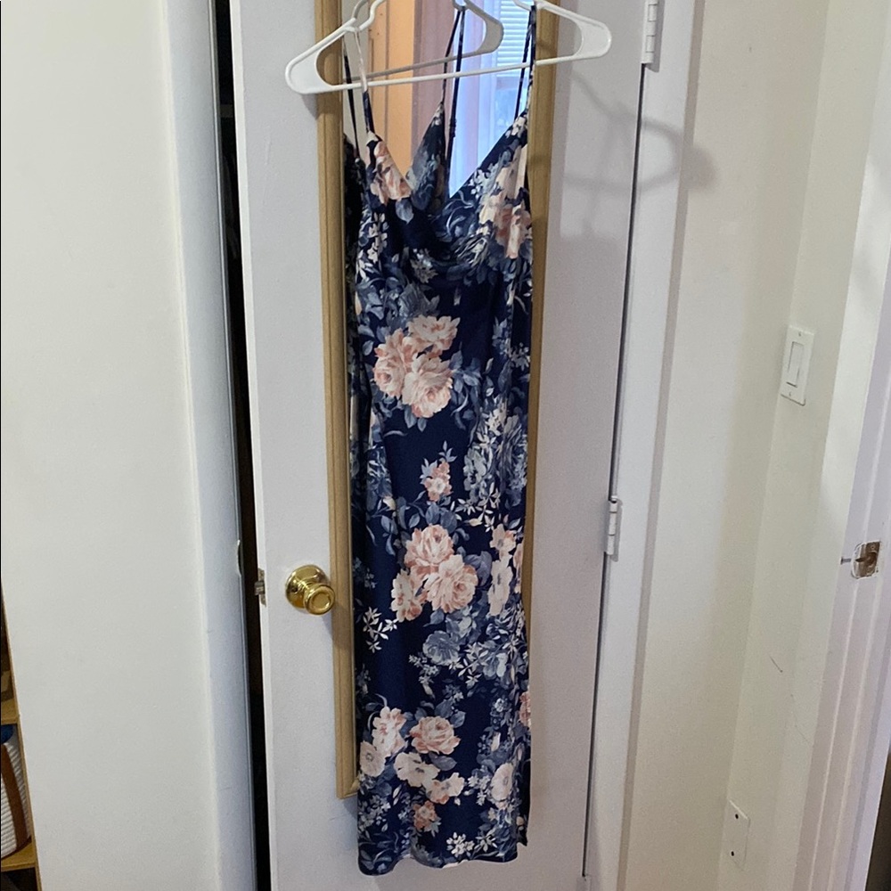Floral Navy Blue Dress